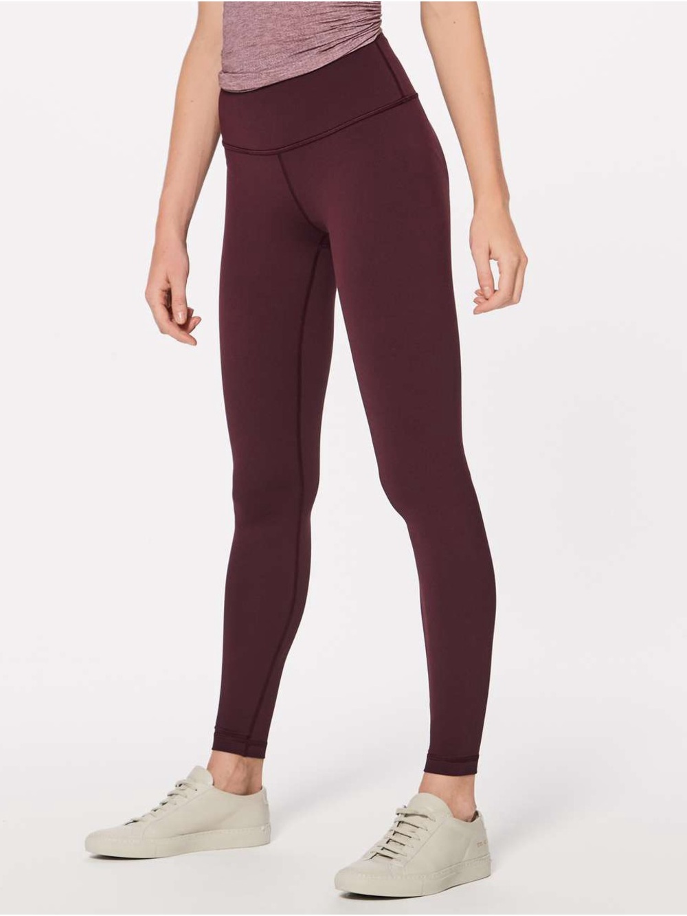 lululemon athletica Women's High-Rise Burgundy Fleece Leggings